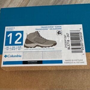 WOMENS SIZE 12. NWT Columbia Transverse Suede Waterproof Boots - Tan/Gray